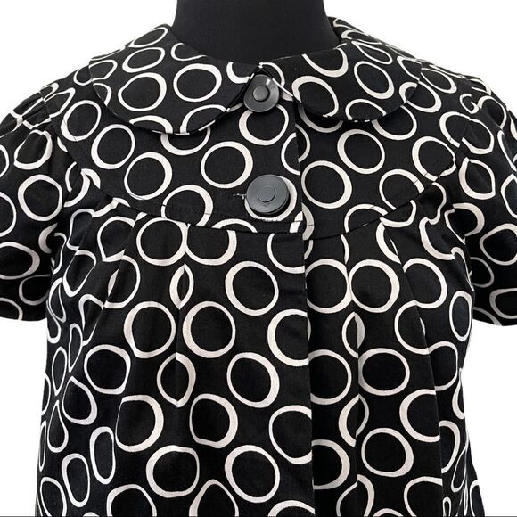 NY Collection Crop Circle Print Blazer Sz S - Picture 2 of 11